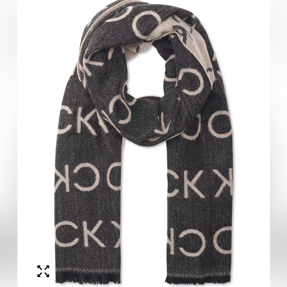 Calvin Klein Monogram CK logo - pashmina wrap